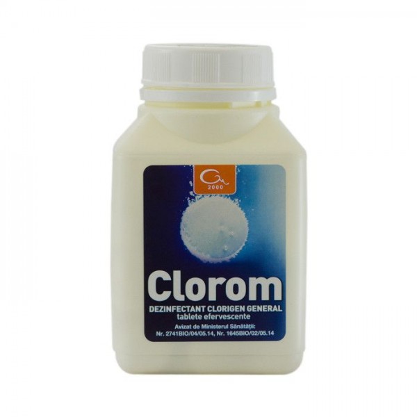 Clorom tablete efervescente cloramina 125 bucati Clorom tablete efervescente cloramina 125 bucati